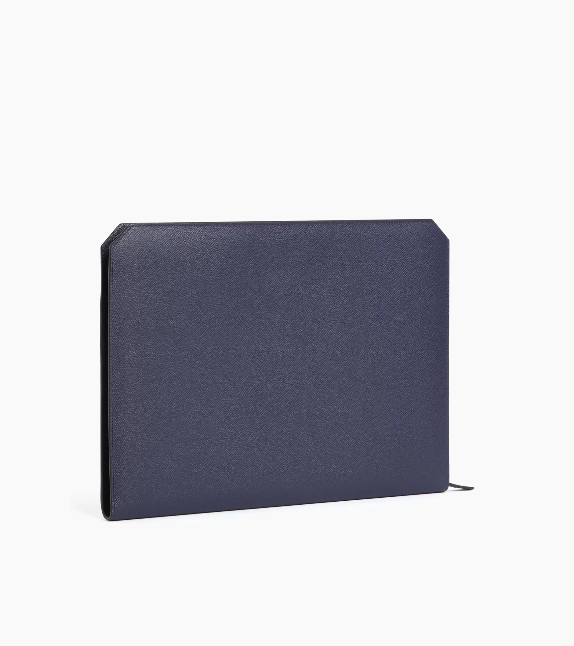 Homme Le Tanneur Pochette ordinateur Gaston en cuir grain croisé - Twilight Blue