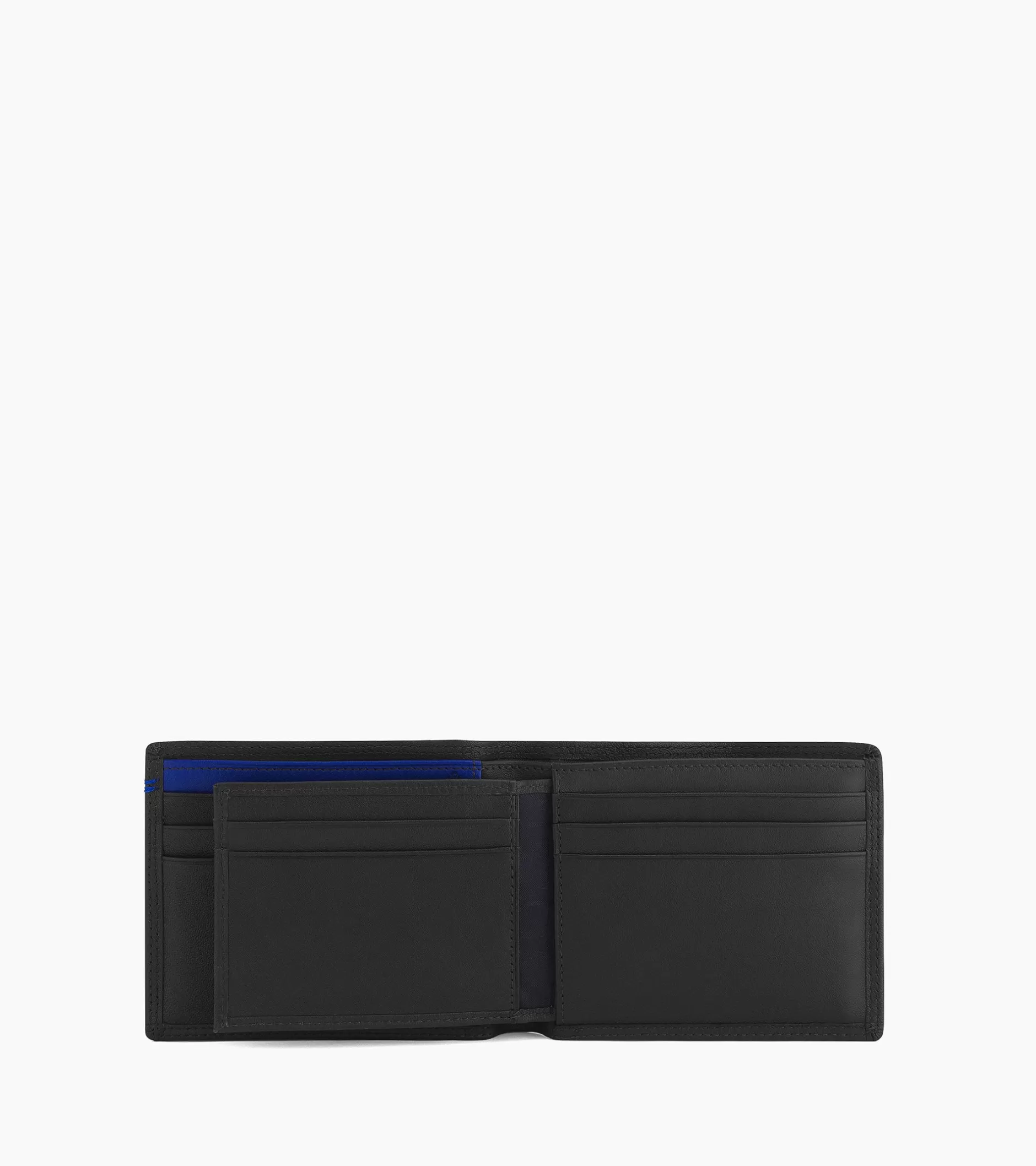Homme Le Tanneur Porte cartes 2 en 1 avec poche billets Martin en cuir lisse - Black