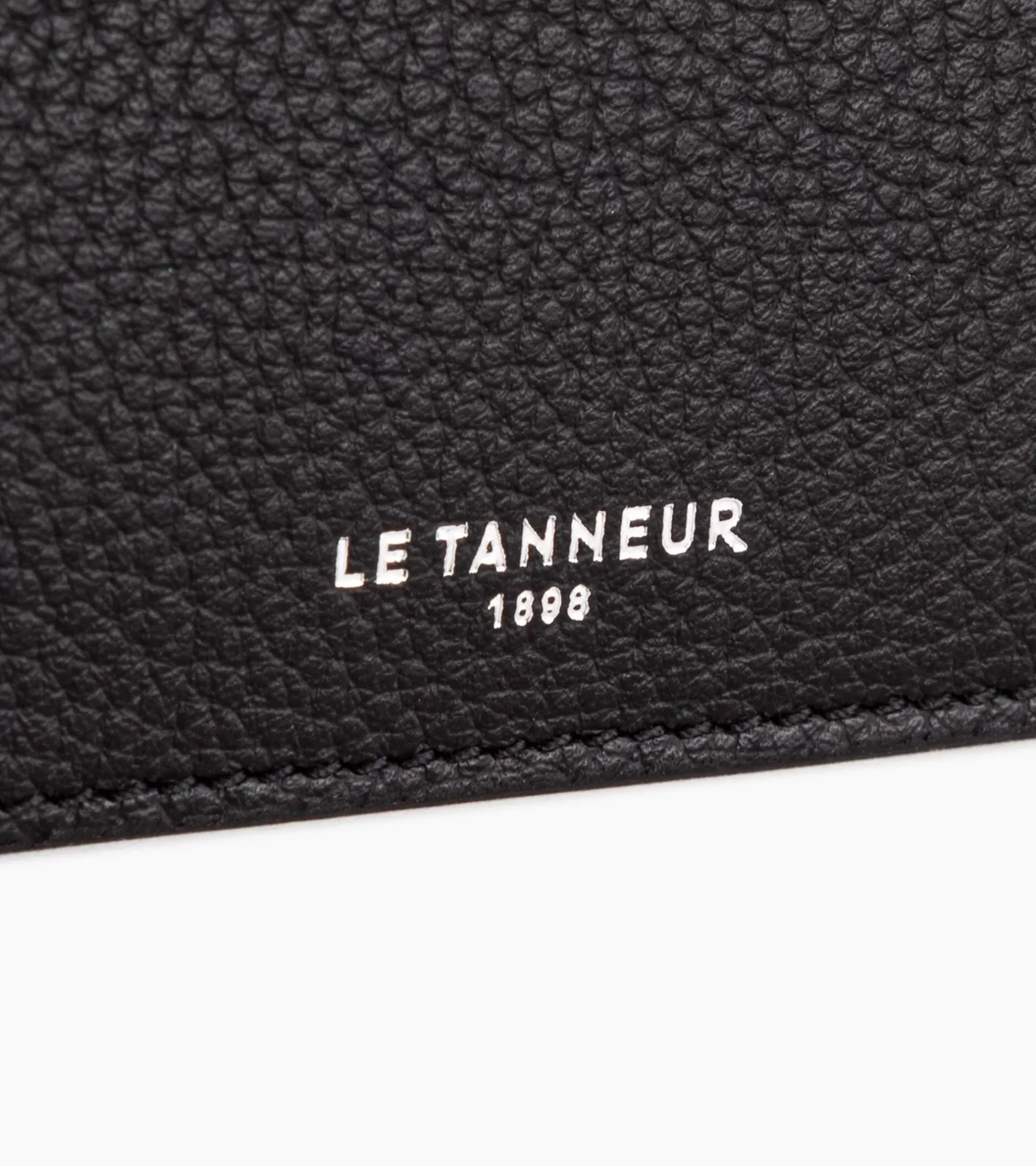 Homme Le Tanneur Porte cartes avec poche billets Emile en cuir grainé - Black