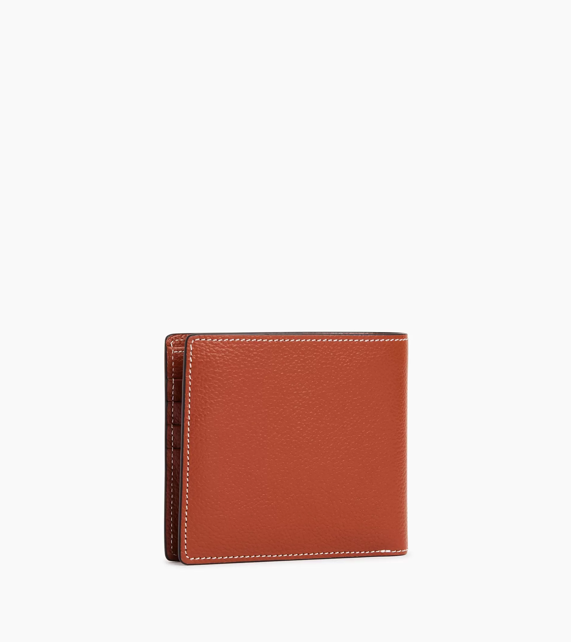 Homme Le Tanneur Porte cartes avec poche billets Emile en cuir grainé - Mahogany Brown