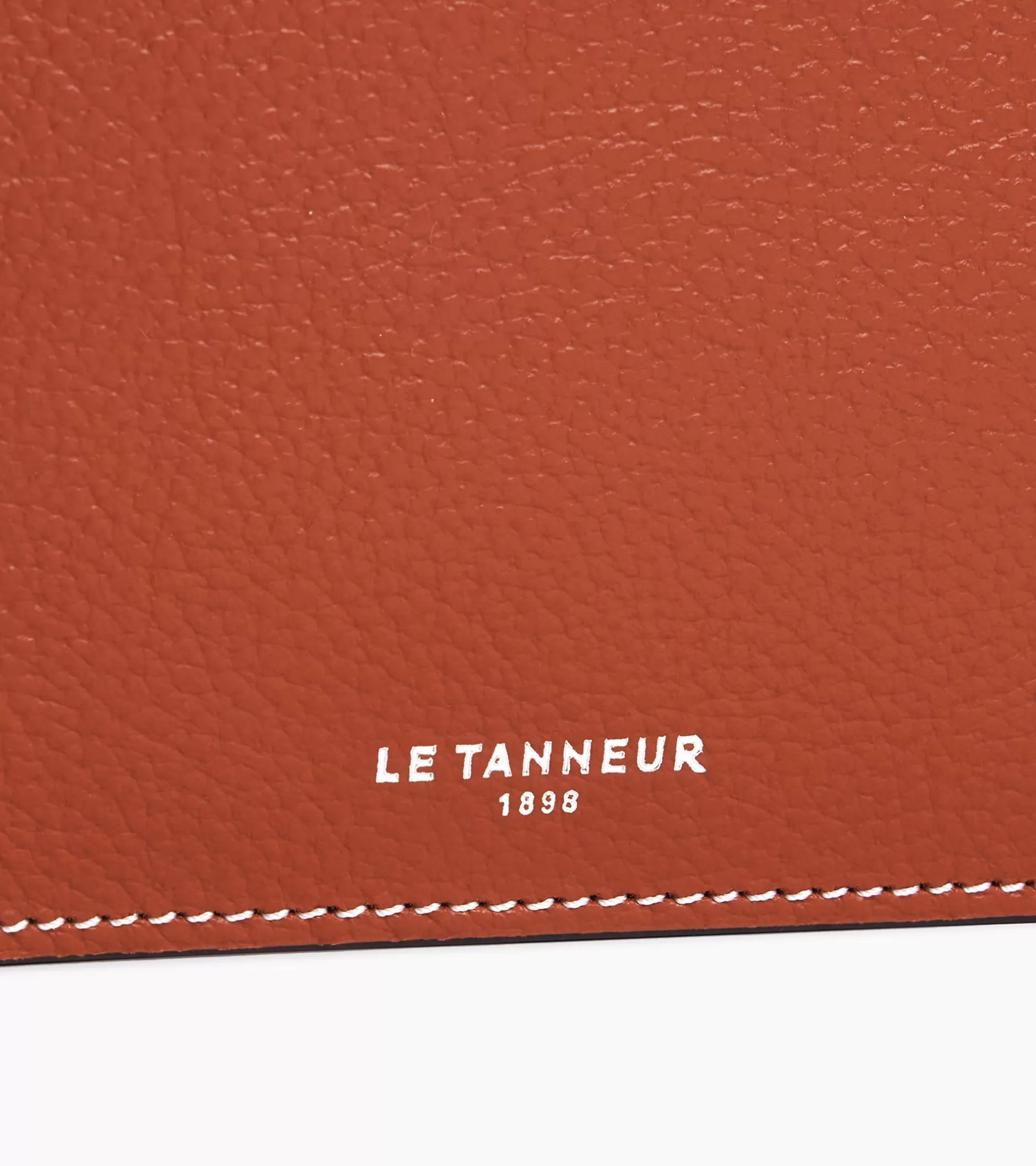 Homme Le Tanneur Porte cartes avec poche billets Emile en cuir grainé - Mahogany Brown