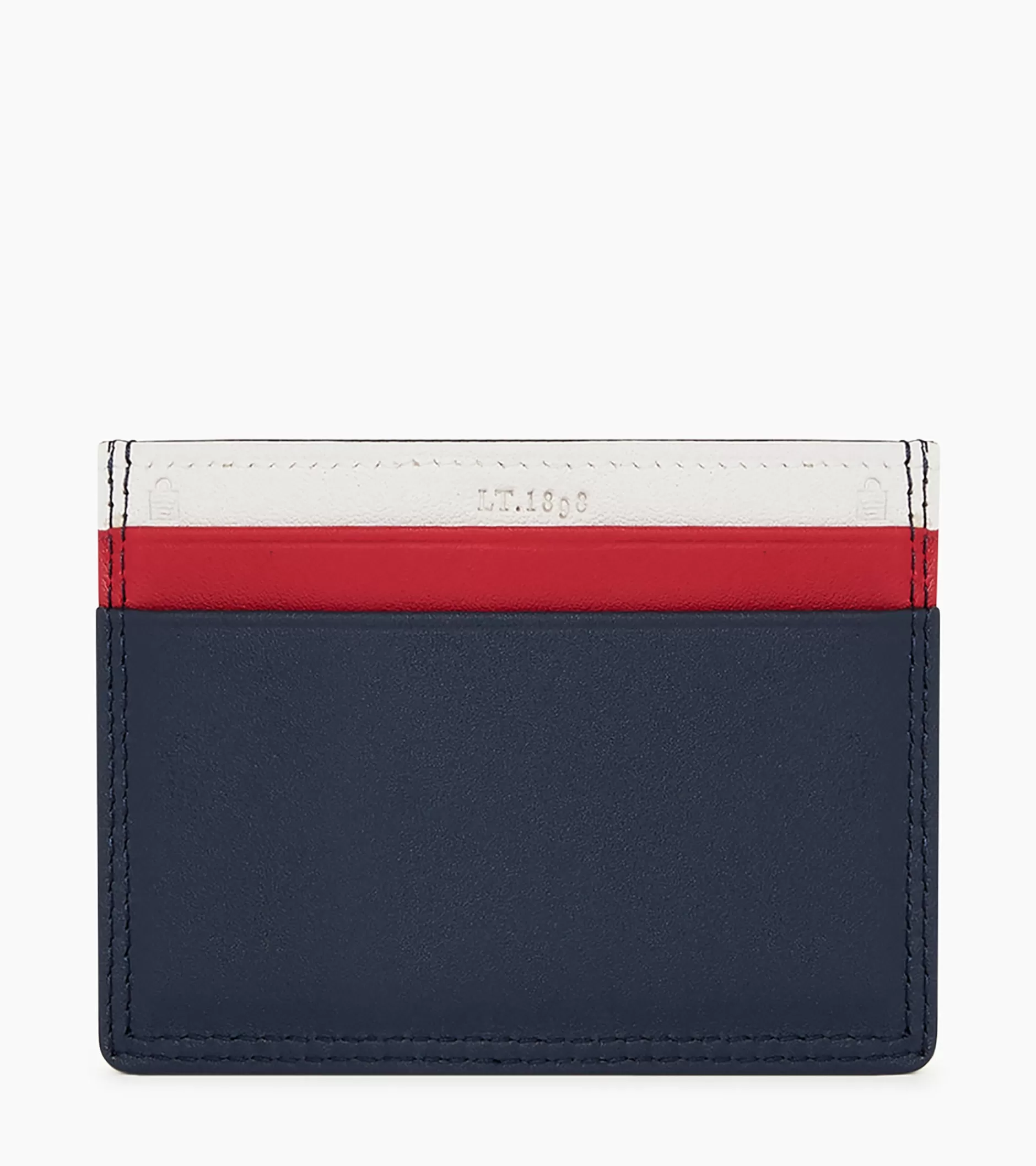 Homme Le Tanneur Porte cartes Martin en cuir lisse - Blue White Red