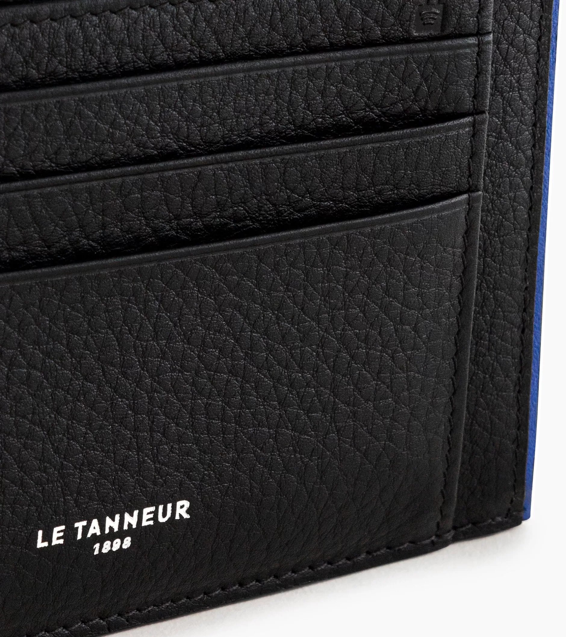 Homme Le Tanneur Porte cartes zip en L Augustin en cuir grainé - Black Le Bleu
