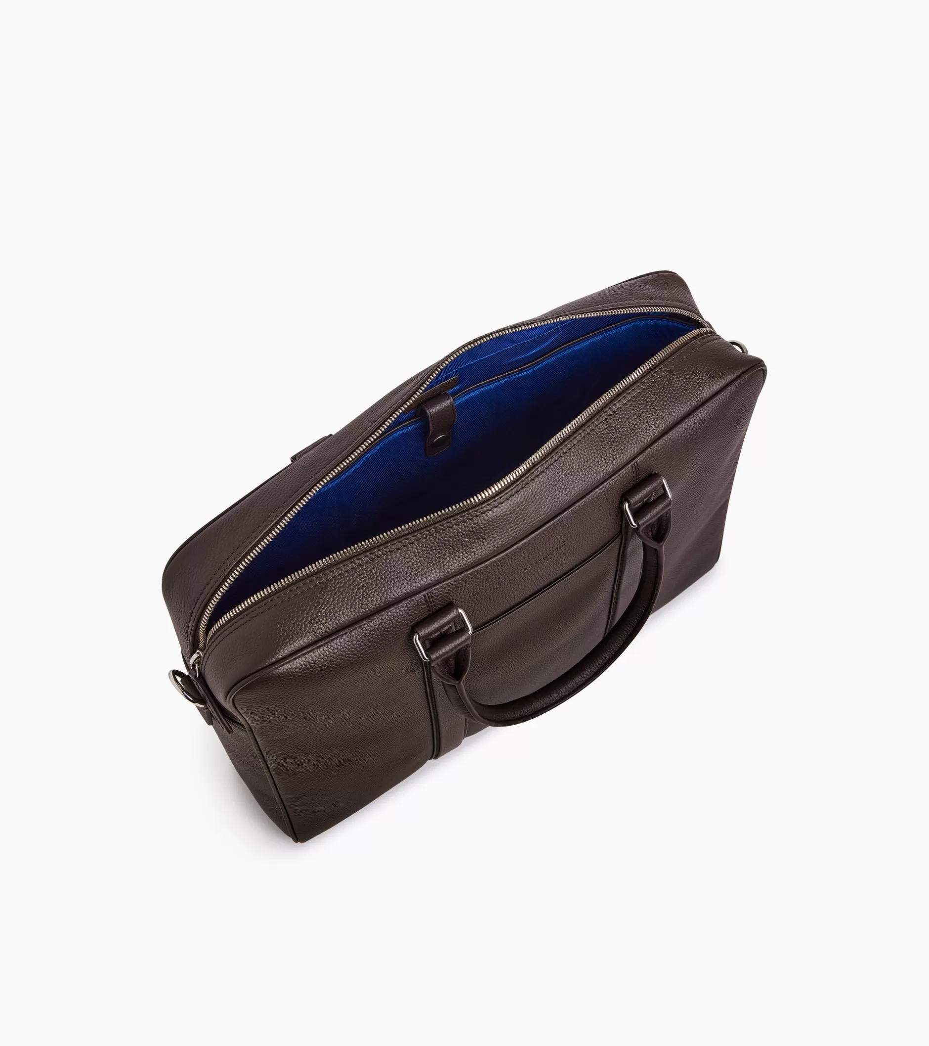 Femme Le Tanneur Porte documents 15" 1 soufflet Charles en cuir grainé - Coffee Brown