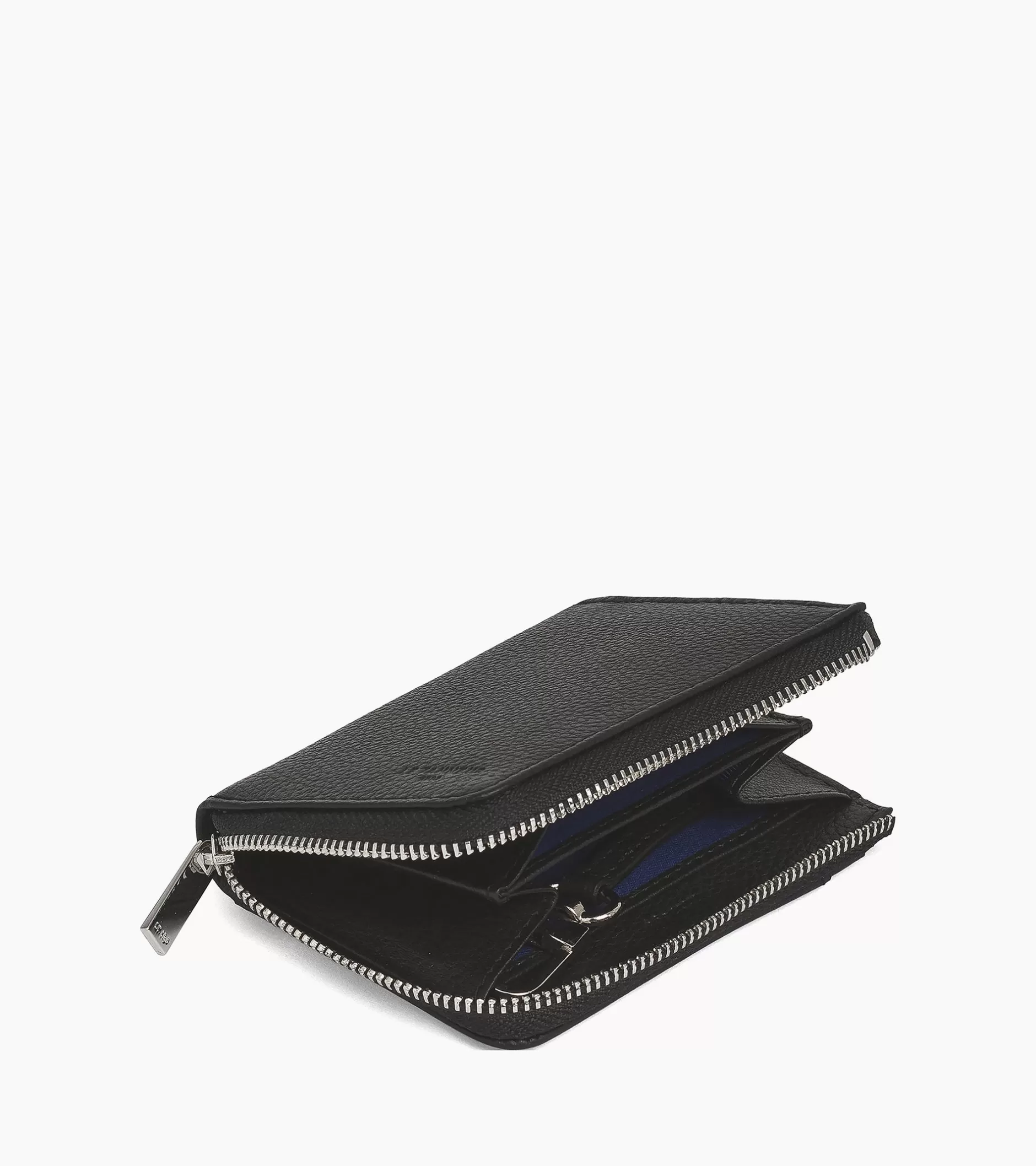 Homme Le Tanneur Porte monnaie zip en L Charles en cuir grainé - Black