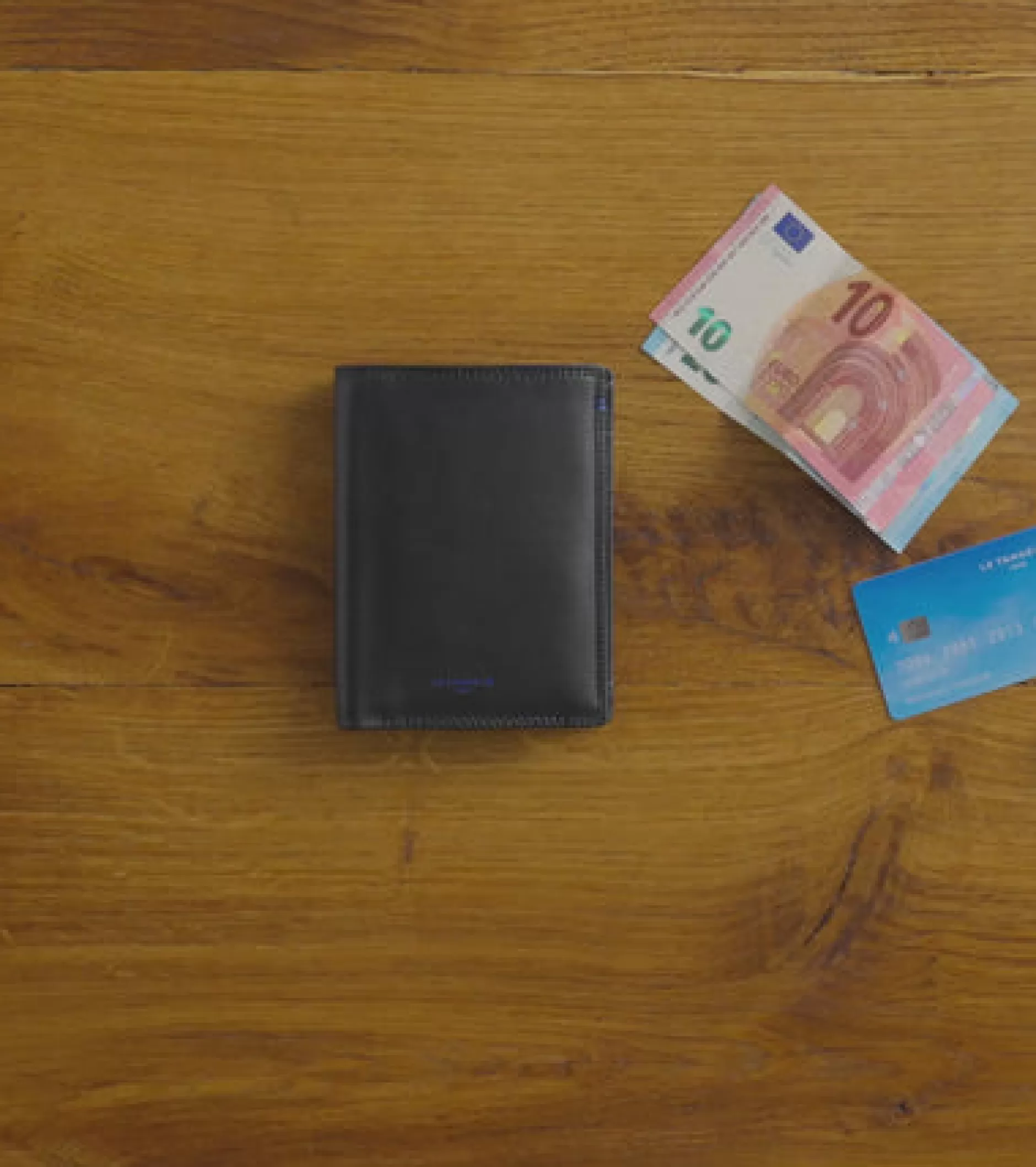 Homme Le Tanneur Portefeuille vertical moyen modèle zippé 2 volets Martin en cuir lisse - Coffee Brown