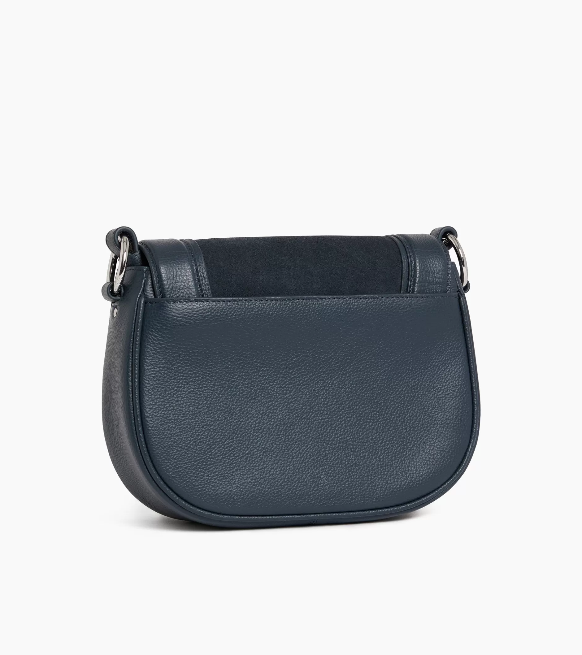 Femme Le Tanneur Sac bandoulière moyen modèle Ella en cuir grainé et nubuck - Twilight Blue
